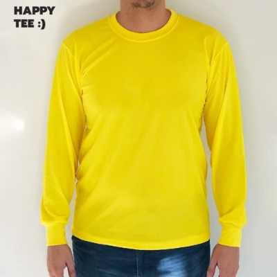 เสื้อคนงาน IB คอกลม ฟรีไซส์ - สีเหลือง