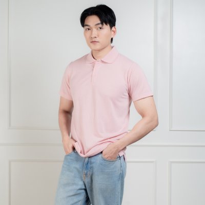 เสื้อโปโล "รุ่นไม่มีกระเป๋า" สีชมพูเลิฟลี่พิ้งค์ เสื้อโปโล "รุ่นไม่มีกระเป๋า" สีชมพูเลิฟลี่พิ้งค์