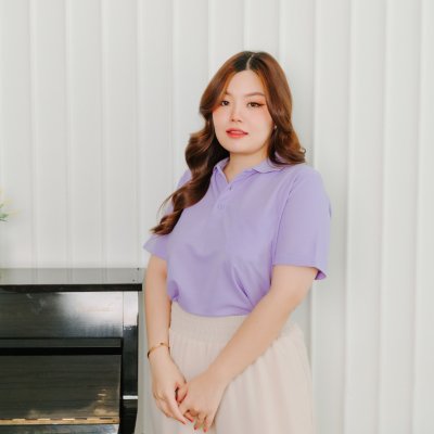 Plus Size Polo Shirt (No Pocket) - Lavender