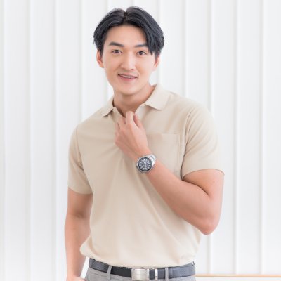 เสื้อโปโล รุ่นมีกระเป๋า สีเบจ(ครีม)