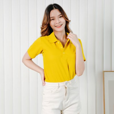 เสื้อโปโล "รุ่นมีกระเป๋า" สีเหลืองราชพฤกษ์ เสื้อโปโล "รุ่นมีกระเป๋า" สีเหลืองราชพฤกษ์