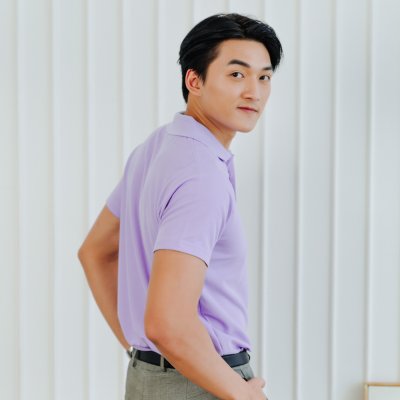 เสื้อโปโล "รุ่นมีกระเป๋า" สีม่วงลาเวนเดอร์ เสื้อโปโล "รุ่นมีกระเป๋า" สีม่วงลาเวนเดอร์