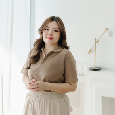 Plus Size Polo Shirt (No Pocket) - Mocha