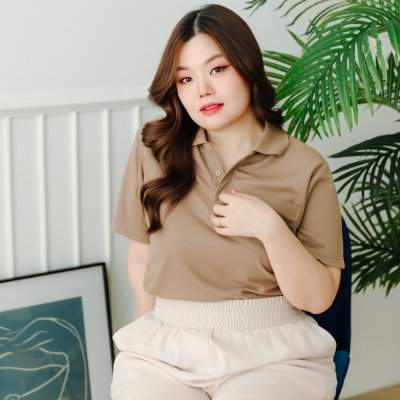 เสื้อโปโล รุ่นมีกระเป๋า สีม็อคค่า