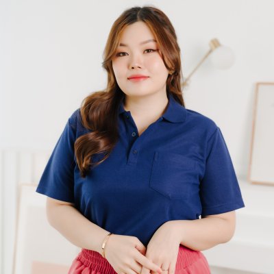 เสื้อโปโล รุ่นมีกระเป๋า สีกรมท่า