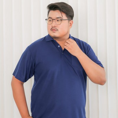 เสื้อโปโล รุ่นมีกระเป๋า สีกรมท่า