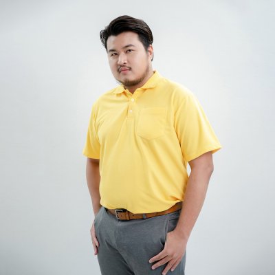 เสื้อโปโล "รุ่นมีกระเป๋า" สีเหลืองวันพ่อ เสื้อโปโล "รุ่นมีกระเป๋า" สีเหลืองวันพ่อ