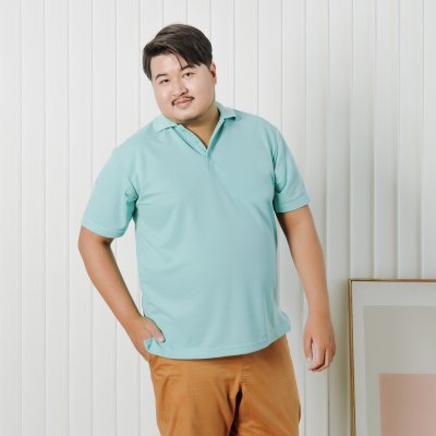 เสื้อโปโล "รุ่นไม่มีกระเป๋า" สีเขียวมิ้นท์ เสื้อโปโล "รุ่นไม่มีกระเป๋า" สีเขียวมิ้นท์