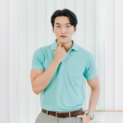 เสื้อโปโล "รุ่นไม่มีกระเป๋า" สีเขียวมิ้นท์ เสื้อโปโล "รุ่นไม่มีกระเป๋า" สีเขียวมิ้นท์