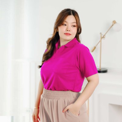 เสื้อโปโล "รุ่นไม่มีกระเป๋า" สีบานเย็น เสื้อโปโล "รุ่นไม่มีกระเป๋า" สีบานเย็น