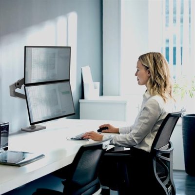 แขนจับจอ, ขาตั้งจอคอมพิวเตอร์, Ergotron, LX Pro Dual Stacking Arm, EGT-45-690-293, 45-690-293