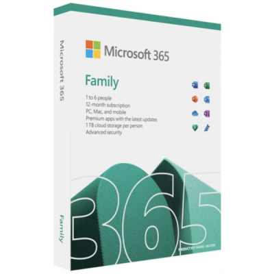 ไมโครซอฟท์, ไมโครซอฟต์ วินโดวส์, Software, Windows, Microsoft, Microsoft Office, Office 365 FPP 2021, M365 Family, 6GQ-01896