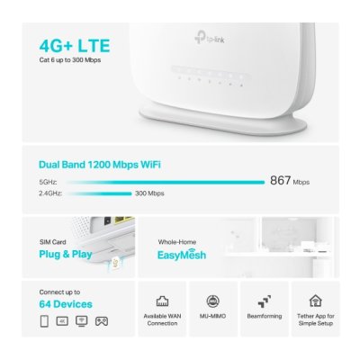 อุปกรณ์เน็ตเวิร์ค, Network, ครือข่ายไวไฟ, Router, TP-Link, TP-Link AC1200, Wireless Dual Band, Archer MR505