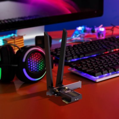 อุปกรณ์เน็ตเวิร์ค, Network, การ์ดไวไฟ, PCIe Adapter, TP-Link, TP-Link BE6500, BE6500 Wi-Fi 7 Bluetooth, Archer TBE400E