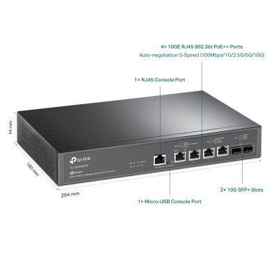 อุปกรณ์เน็ตเวิร์ค, Network, สวิตซ์, Switch, L2+ Managed Switch, TP-LINK, TP-LINK SX3206HPP, SX3206HPP, AB31224