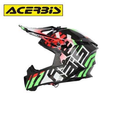 ACERBIS STEEL CARBON 22-06 HELMET GREEN/RED