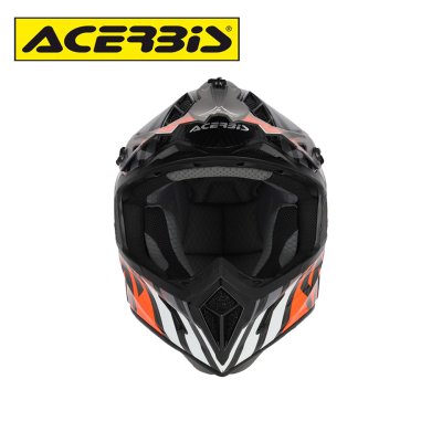 ACERBIS STEEL CARBON 22-06 HELMET NERO/ARANCIO FLUO