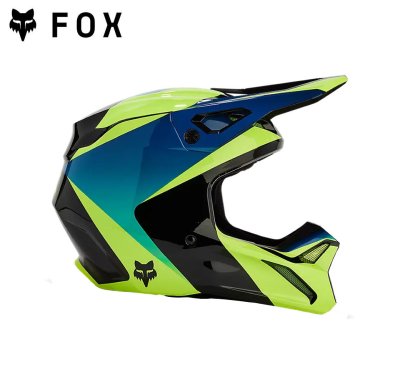 FOX V1 STREAK HELMET BLACK/YELLOW