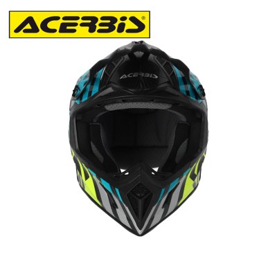 ACERBIS STEEL CARBON 22-06 HELMET LIGHT BLUE/FLUO YELLOW