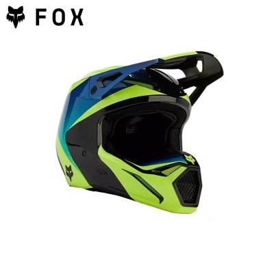 FOX V1 STREAK HELMET BLACK/YELLOW