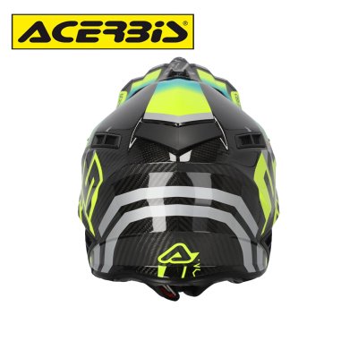 ACERBIS STEEL CARBON 22-06 HELMET LIGHT BLUE/FLUO YELLOW