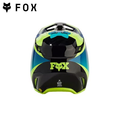 FOX V1 STREAK HELMET BLACK/YELLOW