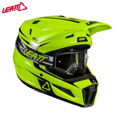 LEATT HELMET KIT MOTO 3.5 NEON YELLOW WITH 3.5 GOGGLE