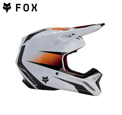 FOX YOUTH V1 FLORA HELMET WHITE/BLACK