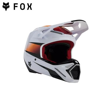 FOX YOUTH V1 FLORA HELMET WHITE/BLACK