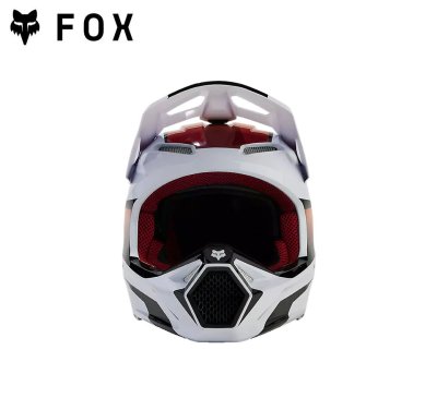 FOX YOUTH V1 FLORA HELMET WHITE/BLACK