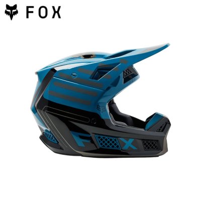 FOX V3 RS RYAKTR HELMET, ECE MAUI BLUE