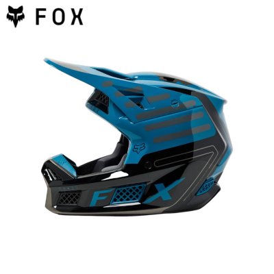 FOX V3 RS RYAKTR HELMET, ECE MAUI BLUE