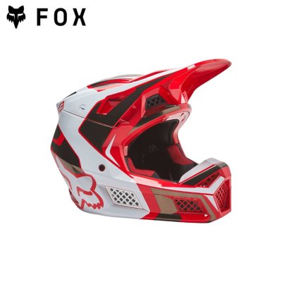 FOX V3 RS MIRER HELMET, ECE  FLUORESCENT RED