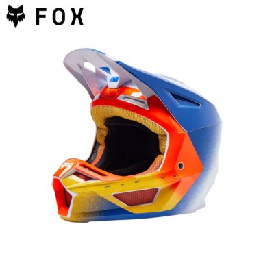 FOX V2 RKANE  HELMET, ECE  ORANGE/BLUE