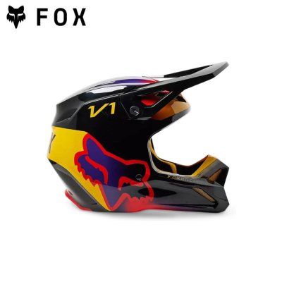 FOX V1 TOXSYK HELMET, DOT/ECE   BLACK