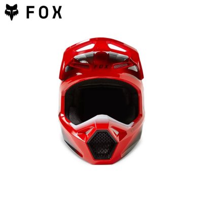 FOX V1 TOXSYK HELMET, DOT/ECE   FLUORESCENT  RED