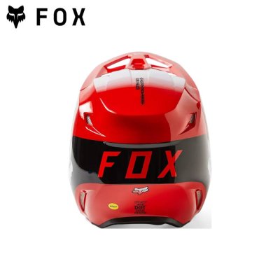 FOX V1 TOXSYK HELMET, DOT/ECE   FLUORESCENT  RED