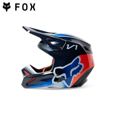 FOX V1 TOXSYK HELMET, DOT/ECE   MIDNIGHT  BLUE