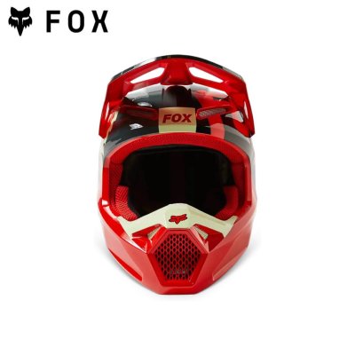 FOX V1 XPOZR HELMET, DOT/ECE   FLUORESCENT  RED