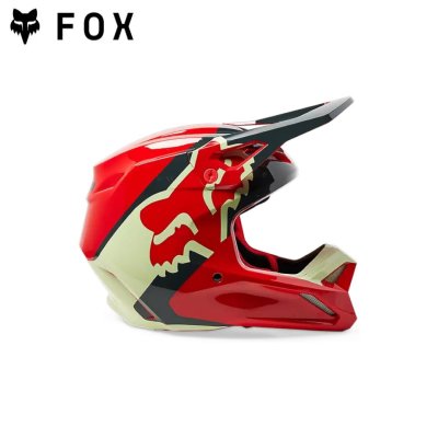 FOX V1 XPOZR HELMET, DOT/ECE   FLUORESCENT  RED