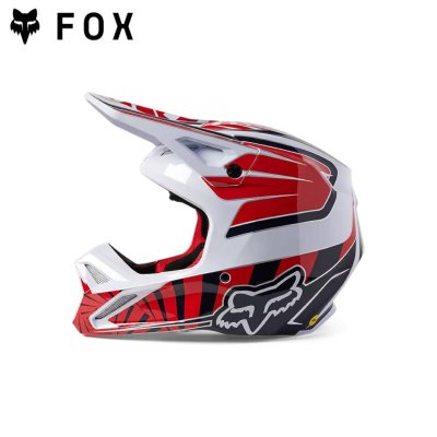 FOX V1 GOAT HELMET ,DOT/ECE FLUORESCENT RED