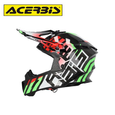 ACERBIS STEEL CARBON 22-06 HELMET GREEN/RED