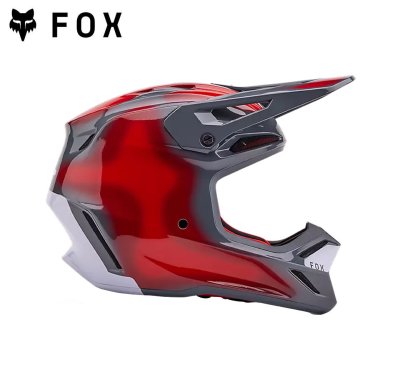 FOX V3 VOLATILE HELMET GREY/RED