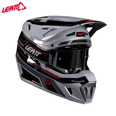 LEATT HELMET KIT MOTO 8.5 GREY WITH 5.5 GOGGLE LEATT HELMET KIT MOTO 8.5 GREY WITH 5.5 GOGGLE