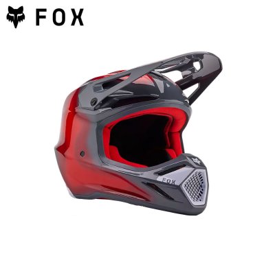 FOX V3 VOLATILE HELMET GREY/RED