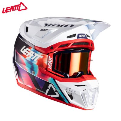 LEATT HELMET KIT MOTO 8.5 ROYAL BLUE/RED WITH 5.5 GOGGLE