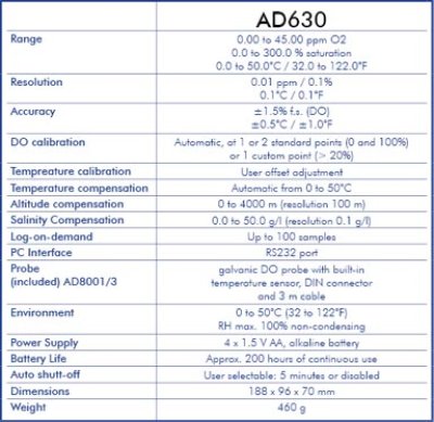 ADWA AD630 DO Meter