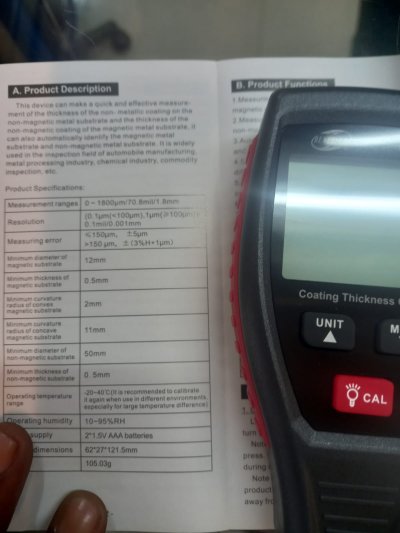 Benetech GT235 Coating Thickness Gauge