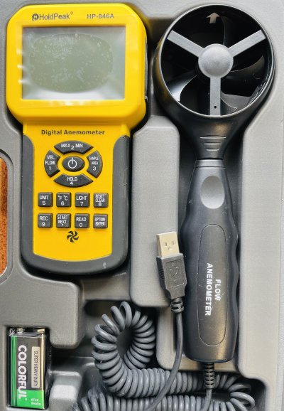 Holdpeak 846A Anemometer Data Logger