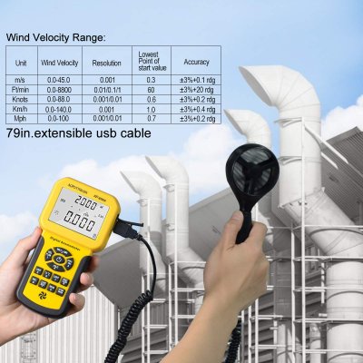 Holdpeak HP-856A Anemometer Data Logger